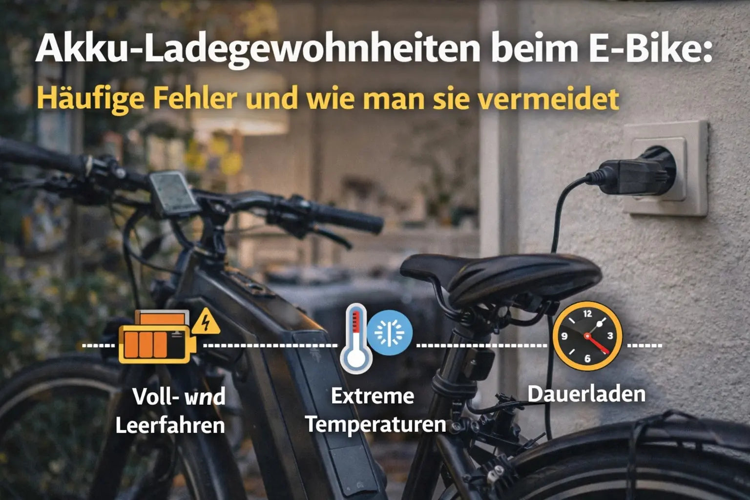 Akku-Ladegewohnheiten beim E-Bike: Häufige Fehler und wie man sie vermeidet