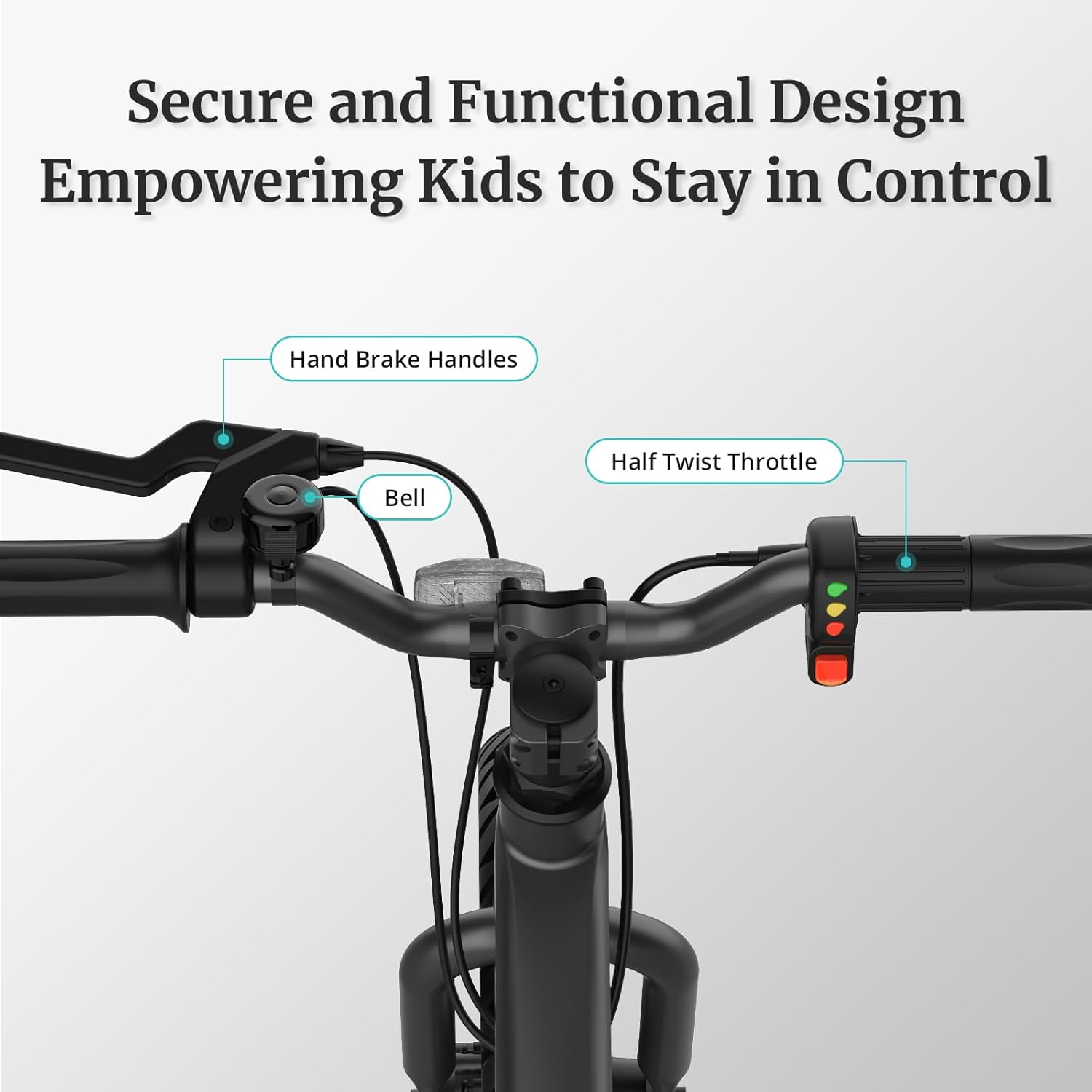 Elektrisches Balance-Bike für Kinder, 14" Luftreifen, 36V 250W Motor, bis zu 25 km Reichweite, verstellbarer Sitz – E-Motorrad für Jungen & Mädchen