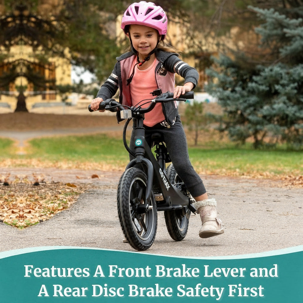 Elektrisches Balance-Bike für Kinder, 14" Luftreifen, 36V 250W Motor, bis zu 25 km Reichweite, verstellbarer Sitz – E-Motorrad für Jungen & Mädchen